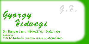 gyorgy hidvegi business card